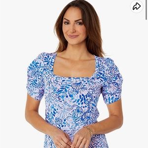 NWT LILLY PULITZER HAYDN SHORT SLEEVE DRESS L